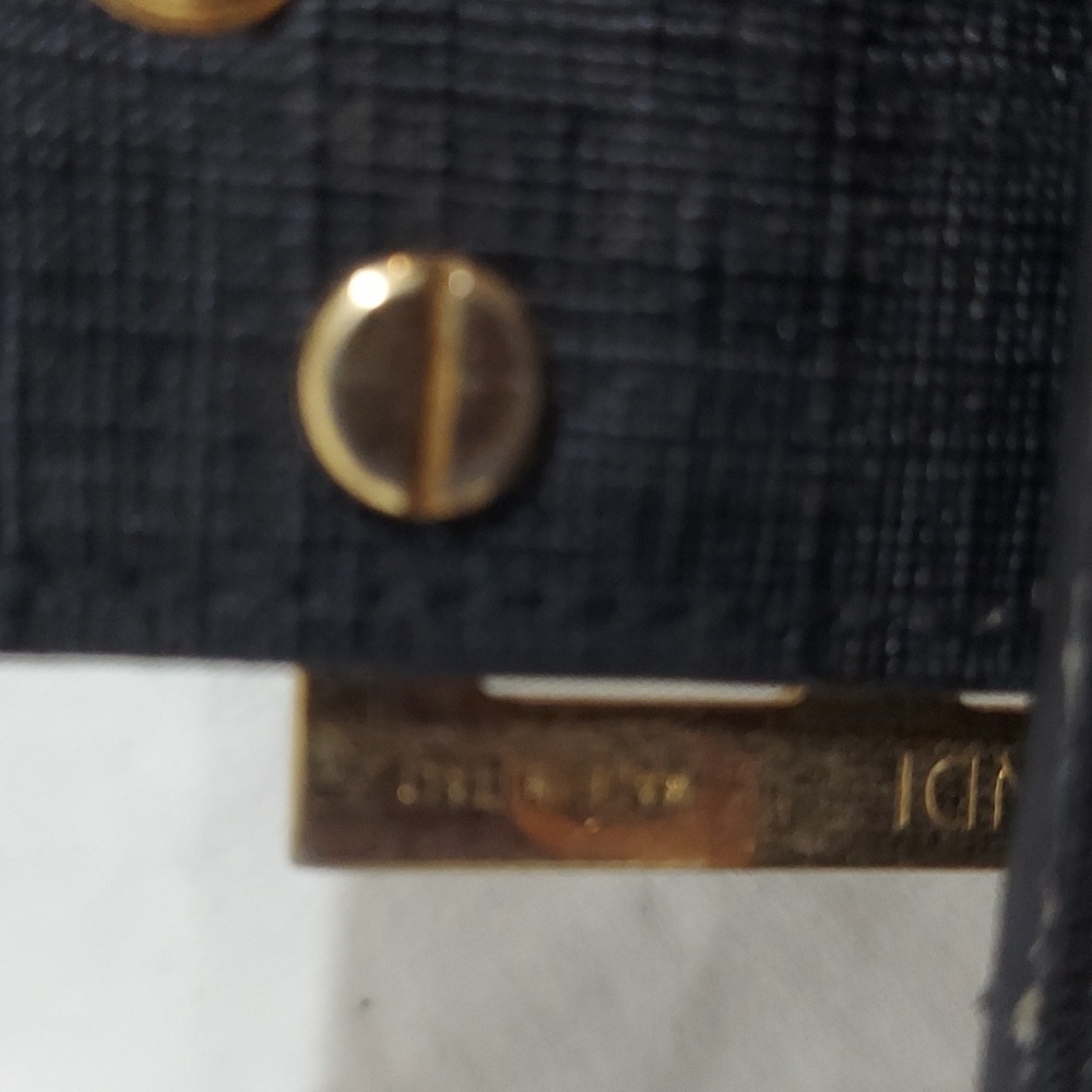 Authentic Rare Vintage Fendi Zucca print Long Wallet Black & Gray Canvas - Picture 5 of 12